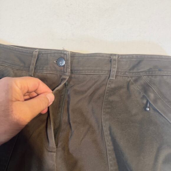 Sutton Studio X Bloomingdale Cargo Chino Pant Woman 12 W32 L30 Brown Zip Pocket - Picture 7 of 15